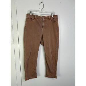 J Jill Pants Womens 16P Auburn Cropped High Rise Stretchy Waist Straight